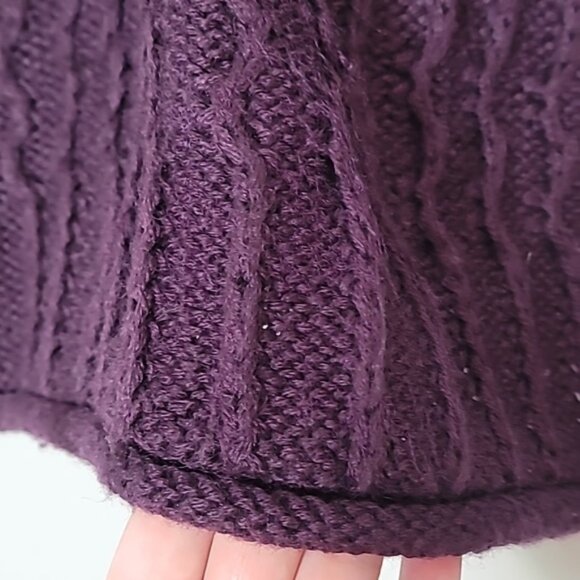 Vintage The Limited Womens Chunky Knit Henley Sweater Size S Purple Wool Blend - Picture 8 of 13